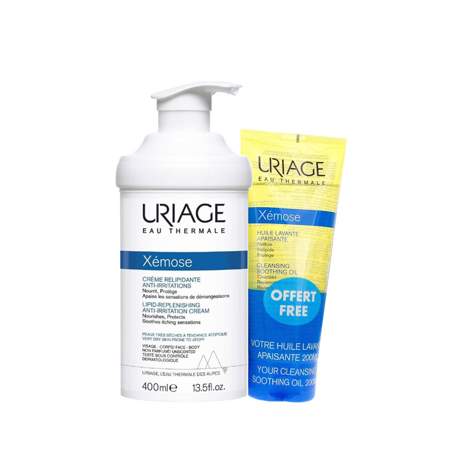 Uriage Xémose Pack Crema 400ml + Aceite Limpiador 200ml